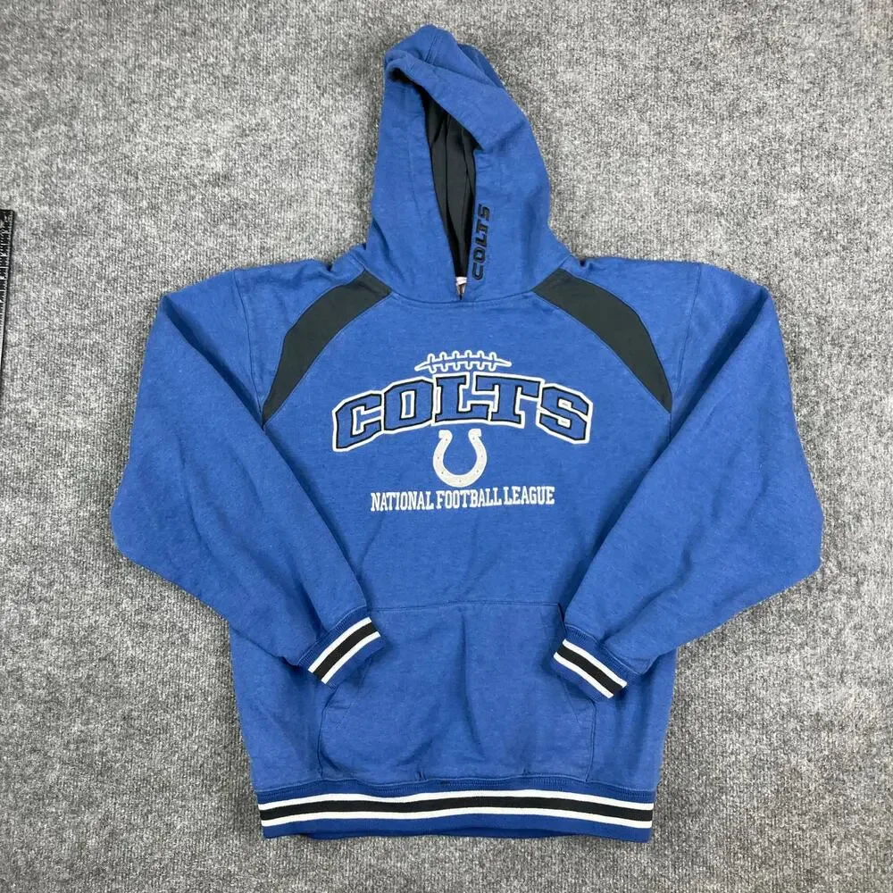 Indianapolis Colts Hoodie Kids‎ XL 18-20 Blue NFL Football Pullover